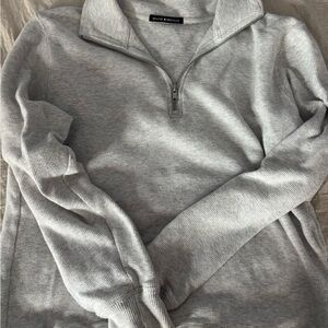 Gray Quarter-Zip Sweater